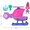 Fisher-Price Imaginext DreamWorks Trolls Toys Branch’s Buggy, Push-Along Car & Figure Playset for Pretend Play Kids Ages 3+ Years(Poppy’s Copter)