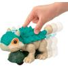 Fisher-Price Imaginext Jurassic World Dinosaur, Ankylosaurus Push-Toy with Rolling Wheels & Wiggling Motion, 5.5 Inches Tall