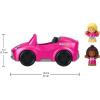 Fisher-Price Little People Barbie Toddler Toy Car Convertible with Music Sounds & 2 Figures for Pretend Play Ages 18+ Months