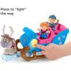 Fisher-Price Little People Toddler Toy Disney Frozen Kristoff’s Sleigh Vehicle with Character Figures for Pretend Play Kids Ages 18+ Months (Amazon Exclusive)