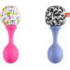Fisher-Price Newborn Toys Rattle ‘n Rock Maracas, 2 Soft Musical Instruments for Developmental Play Babies Ages 3+ Months, Pink & Purple