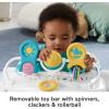 Fisher-Price Portable Baby Chair Deluxe Sit-Me-Up Floor Seat with Snack Tray, Newborn Activity Toys & Rainbow Sprinkles Washable Pad