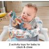 Fisher-Price Portable Baby Chair Sit-Me-Up Floor Seat with Developmental Toys & Machine Washable Seat Pad, Froggy(One Size)