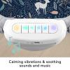 Fisher-Price Portable Baby Crib Soothing View Projection Bassinet with Lights Music Vibrations & Slim Fold for Newborns 0+ Months, Fawning Leaves(Moonlight Forest)
