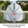 Fisher-Price Portable Bassinet and Play Space On-the-Go Baby Dome with 2 Toys and Canopy, Puppy Perfection