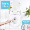 Fisher-Price™ Ready & Steady Potty Seat – Deluxe Soft Padded Potty Ring with Handles, Splash Guard, and Storage Hook for Toddlers Potty Training, White