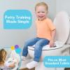 Fisher-Price™ Ready & Steady Potty Seat – Deluxe Soft Padded Potty Ring with Handles, Splash Guard, and Storage Hook for Toddlers Potty Training, White