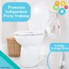Fisher-Price™ Ready & Steady Potty Seat – Deluxe Soft Padded Potty Ring with Handles, Splash Guard, and Storage Hook for Toddlers Potty Training, White