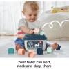 Fisher-Price Stacking Toy Baby’s First Blocks Set of 10 Shapes for Sorting Play for Infants Ages 6+ Months, Navy Fawn (Amazon Exclusive)(Blocks)