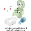 Fisher-Price Toddler Toilet Learn-to-Flush Potty Training Seat with Lights Sounds Phrases and Removable Potty Ring(Learn-to-Flush Potty – Puppy)