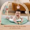Fisher-Price Wood Baby Playmat Lay & Play Deluxe Activity Gym with Wooden Frame & Tummy Time Sensory Toys for Newborns 0+ Months (Amazon Exclusive)