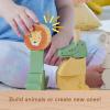 Fisher-Price Wood Baby Toy Stack & Sort Animals, 10 Wooden Pieces for Developmental Play for Infants & Toddlers Ages 1+ Years(Animals)