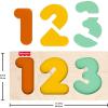 Fisher-Price Wood Montessori Toy 1-2-3 Puzzle, American Montessori Society Seal of Excellence, 6-Piece Wooden Learning Activity & Expert Play Tips for Toddlers & Kids Ages 2+ Years (Amazon Exclusive)