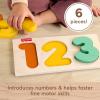 Fisher-Price Wood Montessori Toy 1-2-3 Puzzle, American Montessori Society Seal of Excellence, 6-Piece Wooden Learning Activity & Expert Play Tips for Toddlers & Kids Ages 2+ Years (Amazon Exclusive)