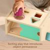 Fisher-Price Wood Montessori Toy Object Permanence Box Sort & Find, American Montessori Society Seal of Excellence, Wooden Shape-Sorter Learning Activity for Baby Ages 1+ Years​ (Amazon Exclusive)