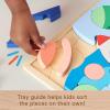 Fisher-Price Wood Preschool Toy Space Blocks Jigsaw Puzzle, 42 Wooden Pieces for Stacking & Sorting Play Kids Ages 3+ Years
