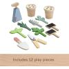Fisher-Price Wood Pretend Play Toy Herb Garden & Tools Set, 12-Piece Wooden Playset for Preschool Kids Ages 3+ Years