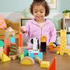 Fisher-Price Wood Toddler Toy Castle Block Set, 28 Wooden Pieces for Stacking Developmental Play Preschool Kids Ages 2+ Years(Jungle)