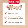 Fisher-Price Wood Toddler Toy Musical Table, 3-Piece Wooden Percussion Instrument for Developmental Play Kids Ages 2+ Years