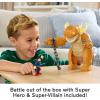 Imaginext Fisher-Price Superman Toy with Lights, Sounds, Motion & 3-inch Action Figure, 10-inch Monster with Chains(Playset)