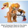 Imaginext Fisher-Price Superman Toy with Lights, Sounds, Motion & 3-inch Action Figure, 10-inch Monster with Chains(Playset)