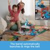 Thomas & Friends Toy Train Playset by Fisher-Price, Load & Launch Barrel Delivery with Classic Motorized Engine & Cargo Car, 18 Feet of Track