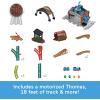 Thomas & Friends Toy Train Playset by Fisher-Price, Load & Launch Barrel Delivery with Classic Motorized Engine & Cargo Car, 18 Feet of Track