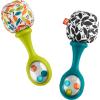 Fisher-Price Newborn Toys Rattle ‘n Rock Maracas, 2 Soft Musical Instruments for Developmental Play Babies Ages 3+ Months, Neutral Colors