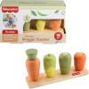 Fisher-Price Wood Baby Toy Stack & Sort Animals, 10 Wooden Pieces for Developmental Play for Infants & Toddlers Ages 1+ Years(Veggies)