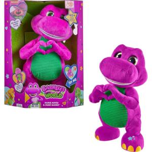 Barney World Toddler Toys by Fisher-Price, Tall Plush, 13-inch Figure with Sounds, Soft Texture for Play, Kids Ages 2+ Years