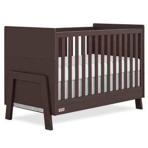 Dream On Me Fisher-Price Iris 4-in-1 Convertible Full-Size Baby Crib in Vintage White Oak, GreenGuard Gold & JPMA, Sustainable Pinewood, Converts to Day & Toddler Bed with Guard Rails & Kids Sofa(Chocolate Chip)