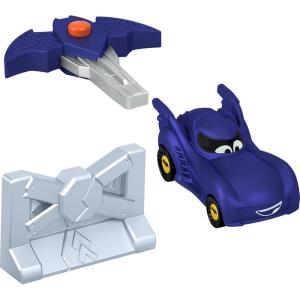 Fisher-Price DC Batwheels 1:55 Scale Toy Car Bam The Batmobile Launching Vehicle with Crash Accessory for Ages 3+ Years(Bam)