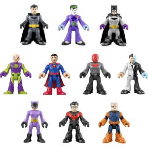 Fisher-Price Imaginext DC Super Friends Batman Toys, Ultimate Hero Villain Match-Up, 10 Figures & 10 Accessories for Pretend Play Kids Ages 3+ Years​ (Amazon Exclusive)(Figure Pack)