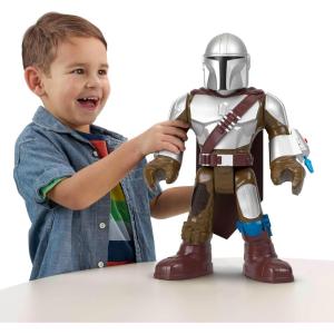 Fisher-Price Imaginext Star Wars Toy Stormtrooper XXL Figure, 16+ Inch Tall Poseable Character with Launcher for Kids Ages 3+ Years(Mandalorian XXL)