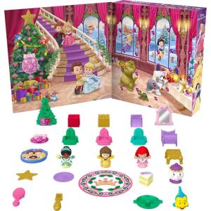 Fisher-Price Little People Toddler Toy Disney Princess Advent Calendar, 24 Figures & Accessories for Preschool Pretend Play Ages 18+ Months