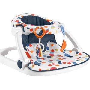 Fisher-Price Portable Baby Chair, Cute Cow Sit-Me-Up Floor Seat with BPA-Free Teether & Clacker Newborn Developmental Toys (Amazon Exclusive)(Darling Dots)