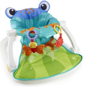 Fisher-Price Portable Baby Chair Sit-Me-Up Floor Seat with Developmental Toys & Machine Washable Seat Pad, Froggy(1 Count (Pack of 1))