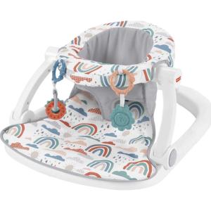 Fisher-Price Portable Baby Chair Sit-Me-Up Floor Seat with Developmental Toys & Machine Washable Seat Pad, Froggy(One Size)