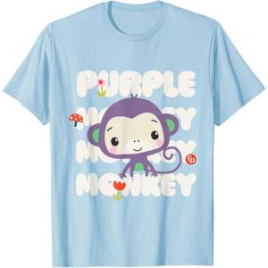 Fisher-Price Purple Monkey T-Shirt(Baby Blue)