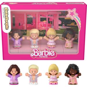 Little People Collector Barbie The Movie Special Edition Set for Adults & Fans, 4 Figures in Display Package