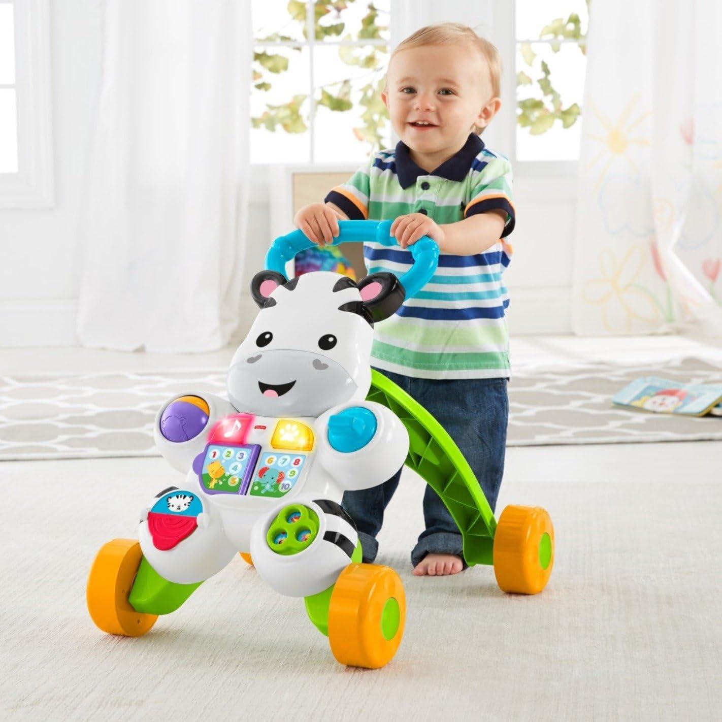 imageFisherPrice Baby Push Toy Learn with Me Zebra Walker Musical Learning Activity with Lights ampamp Fine Motor Play for Infants Ages 6 Months Amazon ExclusiveStandard Packaging
