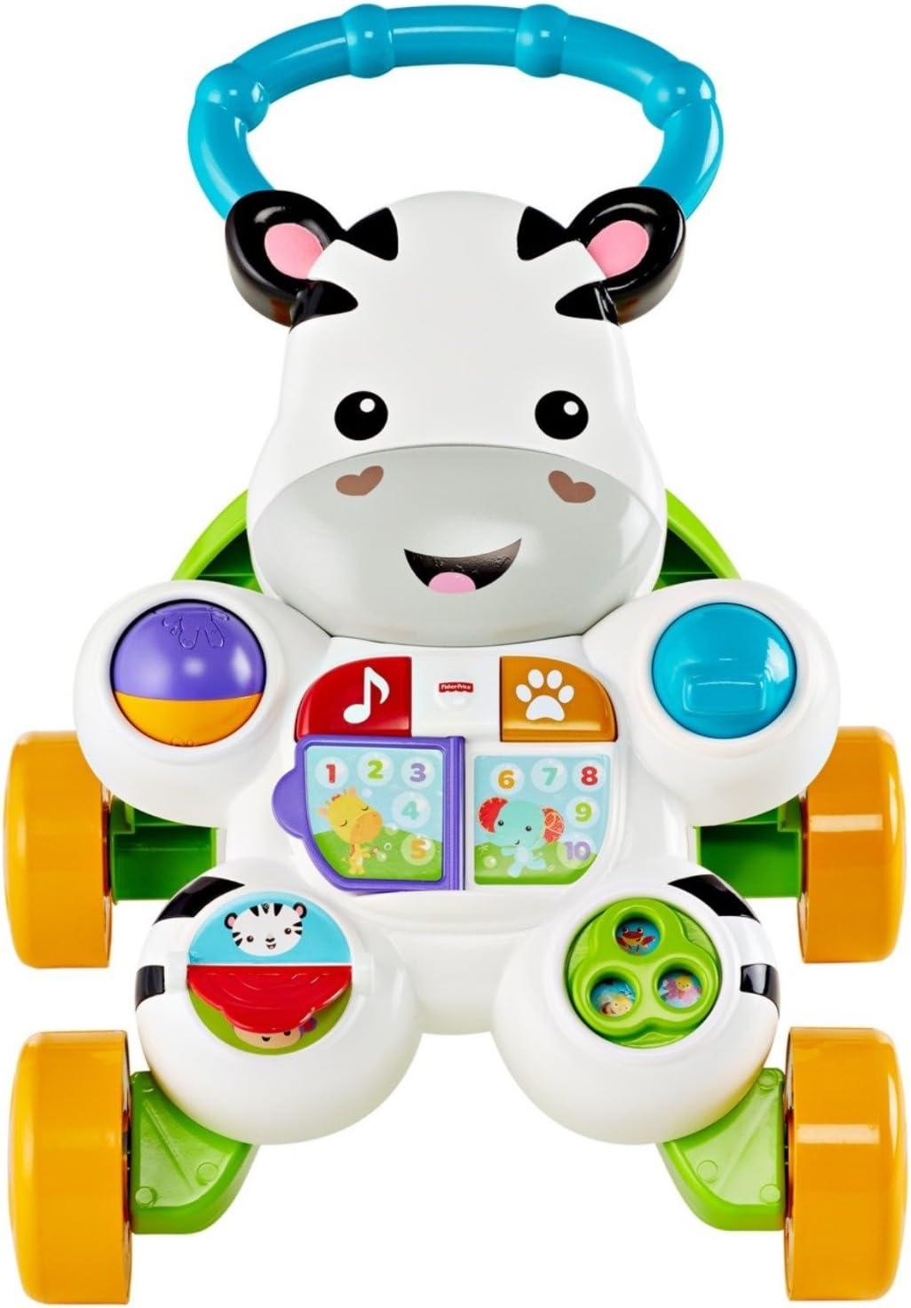 imageFisherPrice Baby Push Toy Learn with Me Zebra Walker Musical Learning Activity with Lights ampamp Fine Motor Play for Infants Ages 6 Months Amazon ExclusiveStandard Packaging