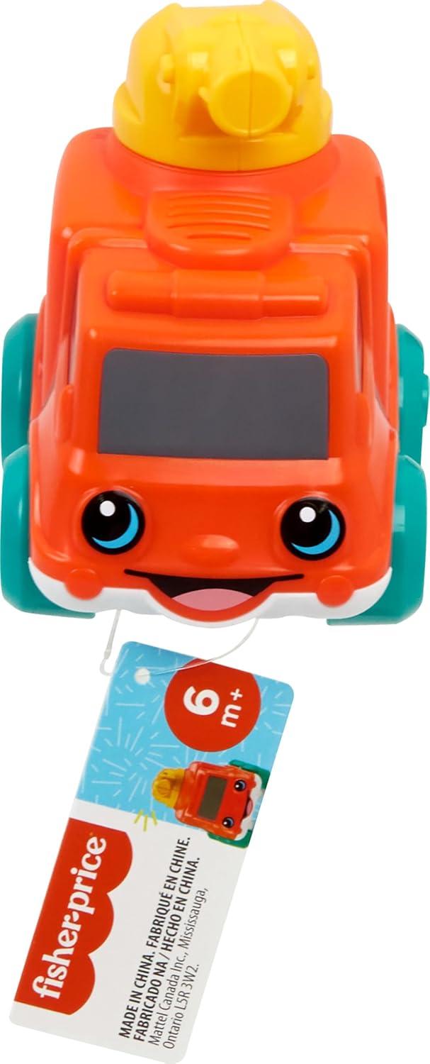 imageFisherPrice Baby Toy Rollin Tractor PushAlong Vehicle with Fine Motor Activities for Infants Ages 6 MonthsFire Truck