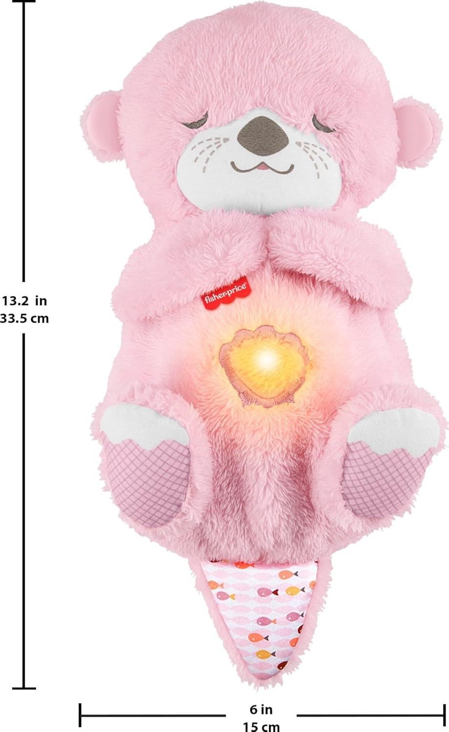 imageFisherPrice Baby Toy Soothe n Snuggle Otter Pink Plush Portable Sound Machine with Breathing Motion ampamp Lights for Newborns Ages 0 Months