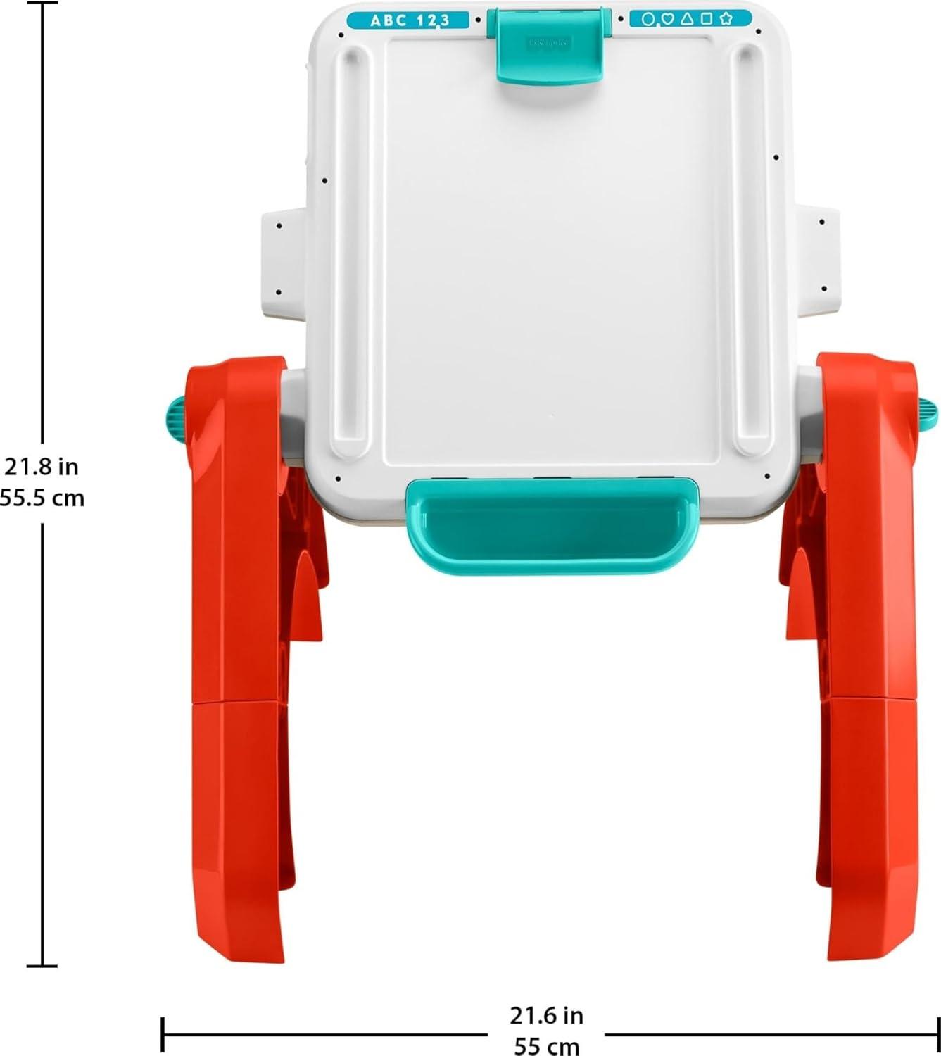 imageFisherPrice Baby ampamp Toddler Toy Laugh ampamp Learn 4in1 Activity Table ampamp Art Easel with Educational Music for Ages 6 Months Multilanguage Version