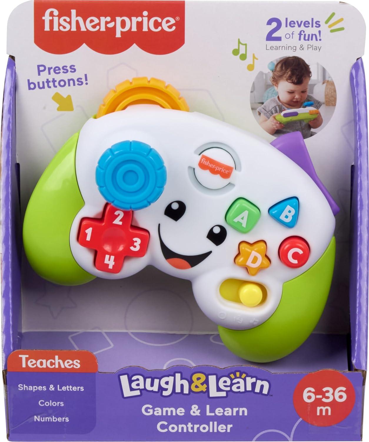 imageFisherPrice Baby ampamp Toddler Toy Laugh ampamp Learn Game Controller Green Musical Learning Activity for Pretend Play Infants Ages 6 MonthsClassic