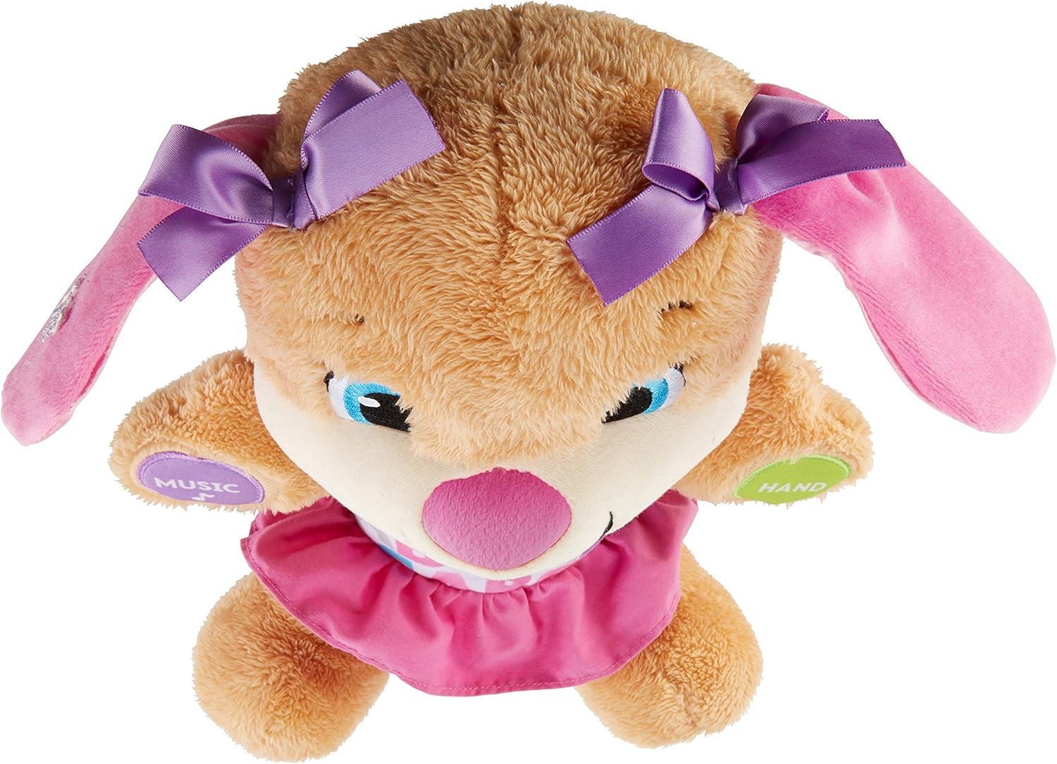 imageFisherPrice Baby ampamp Toddler Toy Laugh ampamp Learn Smart Stages Sis Musical Plush with Lights ampamp Phrases for Infants Ages 6 Months