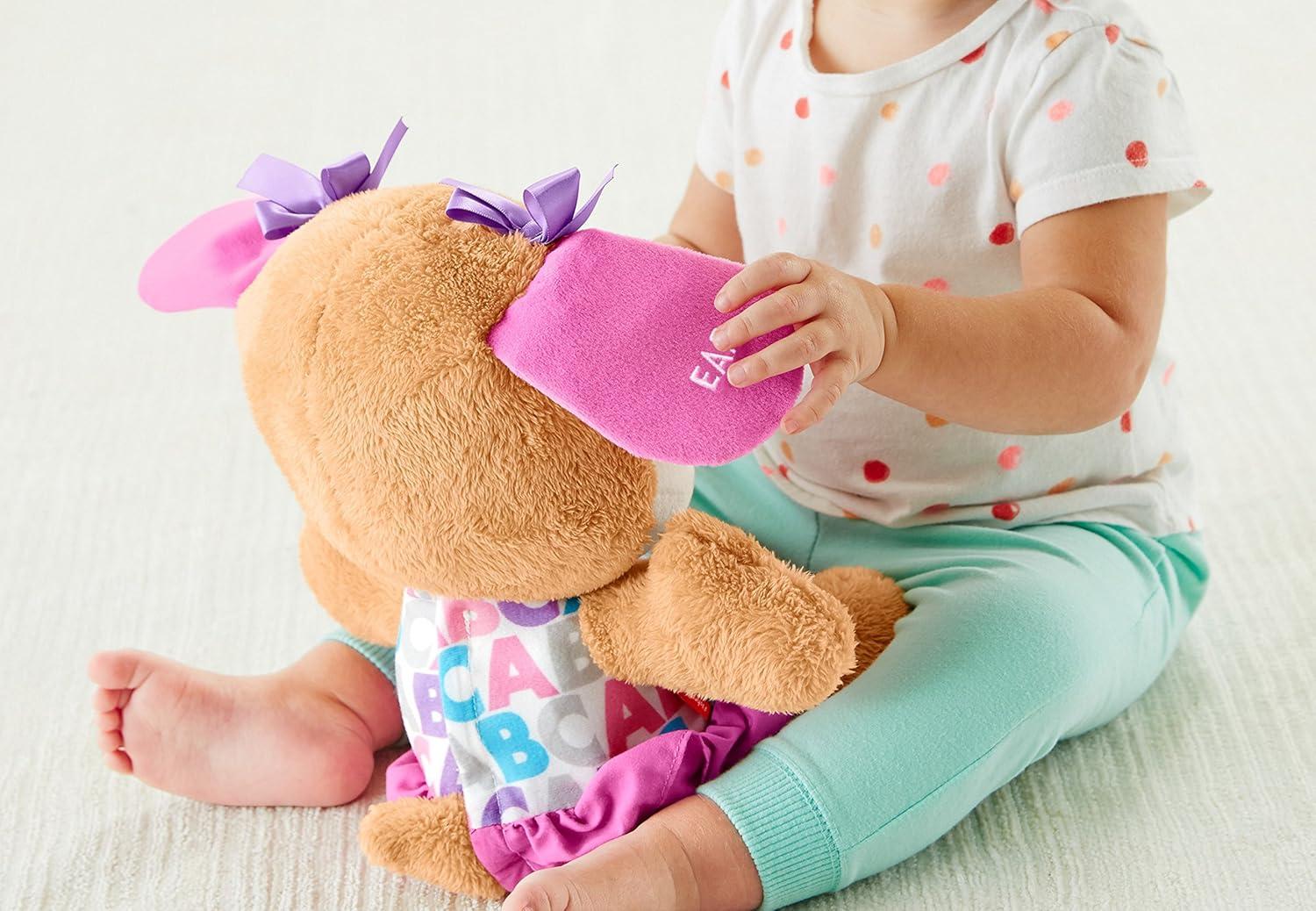 imageFisherPrice Baby ampamp Toddler Toy Laugh ampamp Learn Smart Stages Sis Musical Plush with Lights ampamp Phrases for Infants Ages 6 Months