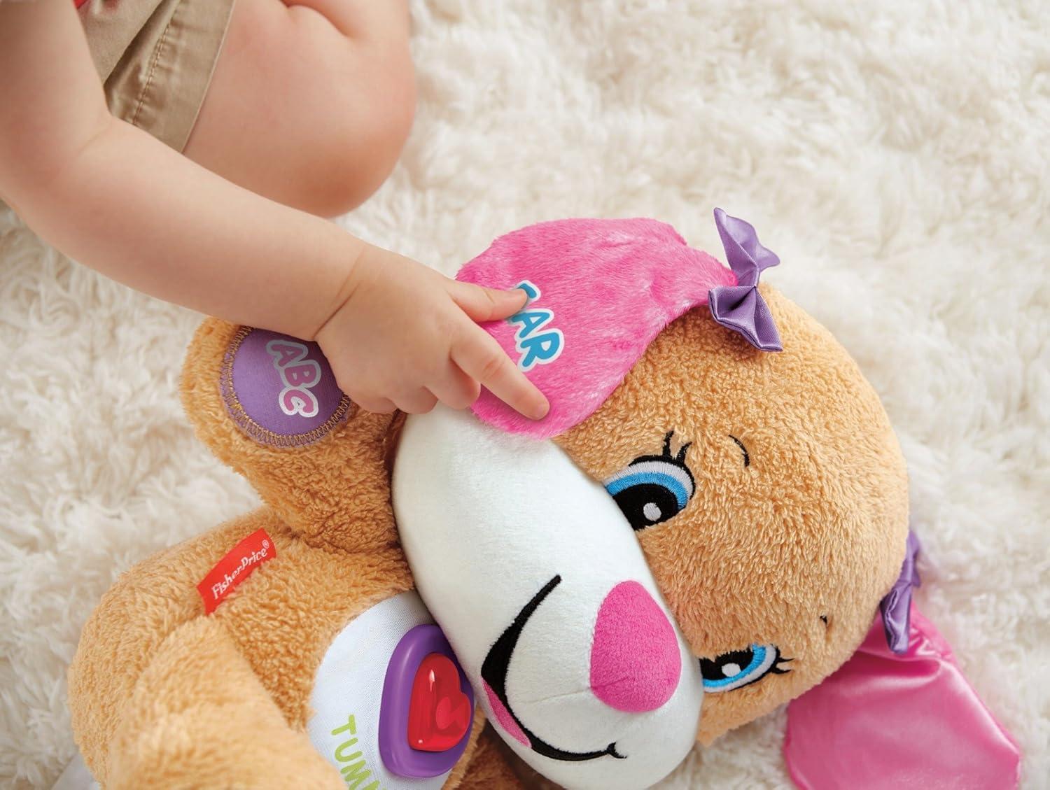 imageFisherPrice Baby ampamp Toddler Toy Laugh ampamp Learn Smart Stages Sis Musical Plush with Lights ampamp Phrases for Infants Ages 6 Months