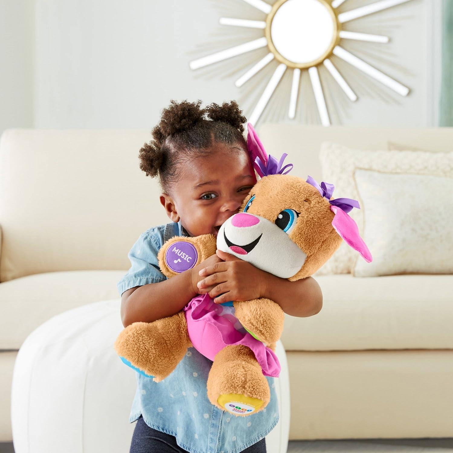 imageFisherPrice Baby ampamp Toddler Toy Laugh ampamp Learn Smart Stages Sis Musical Plush with Lights ampamp Phrases for Infants Ages 6 Months